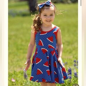 🍉Sz 7/8 Eleanor Rose super cute and comfy knit watermelon dress!